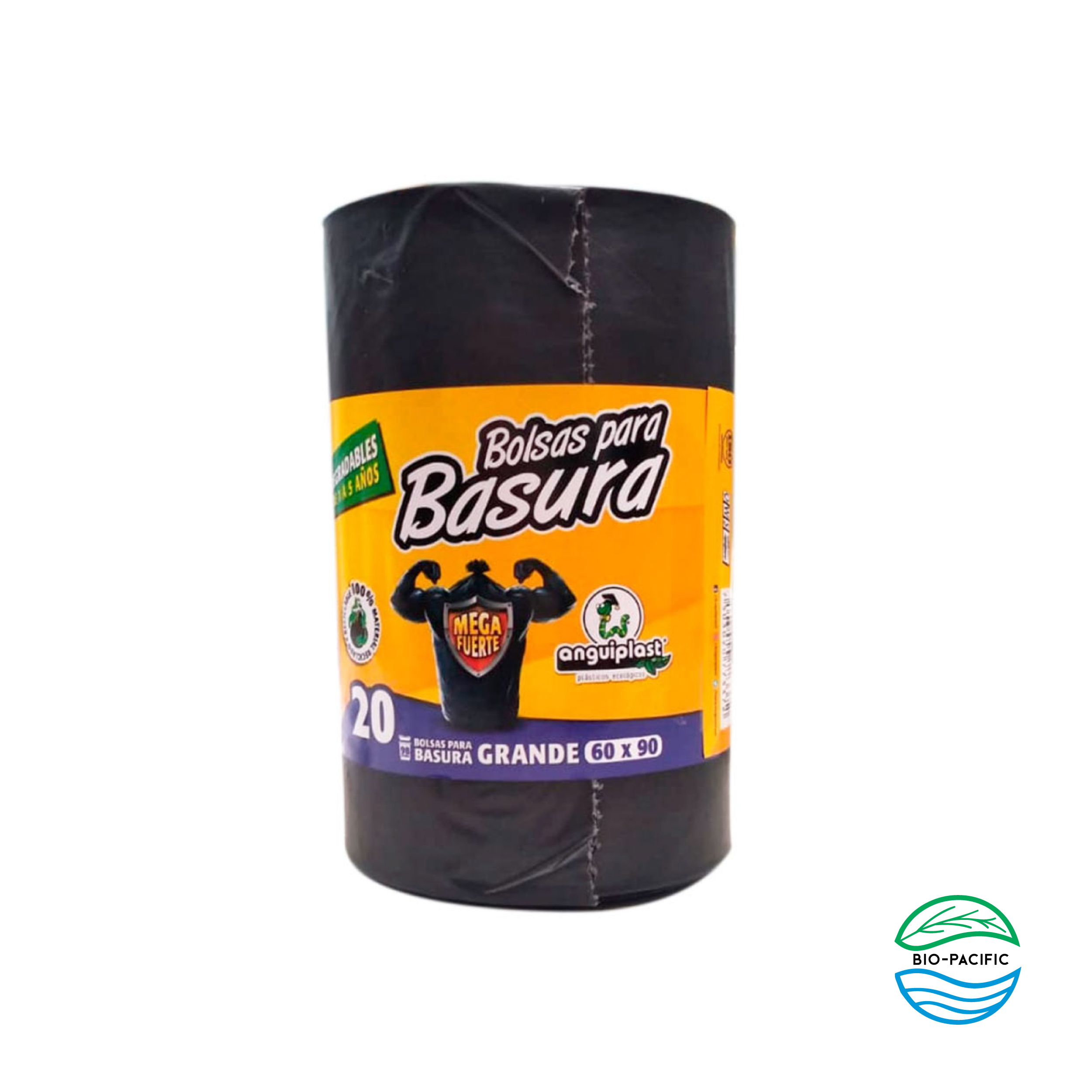 Bolsa Negra para basura 90 x 120 cm rollo 20 piezas